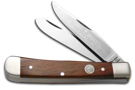 BOKER Tree Brand Cocobolo Wood Trapper Carbon Steel Pocket Knife Knives