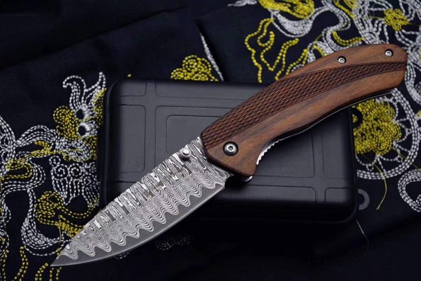 Damascus Pocket Knife