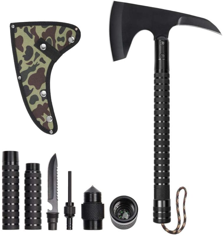 LIANTRAL Camping Axe, Folding Survival Camp Axe Kit