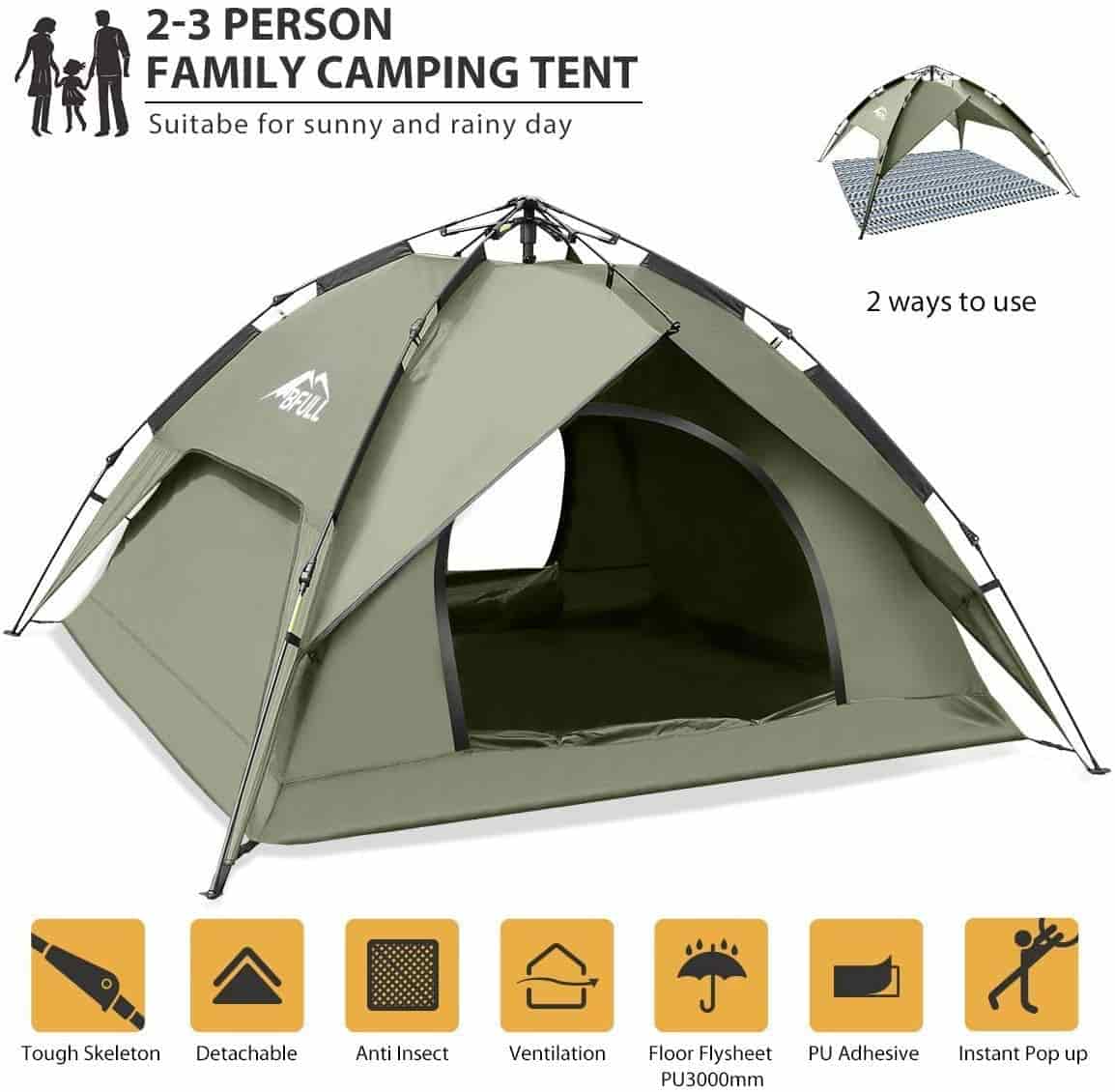 BFULL Instant Pop Up Camping Tents