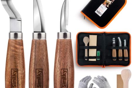 SIMILKY Wood Carving Tools 5 in 1 Knife Set