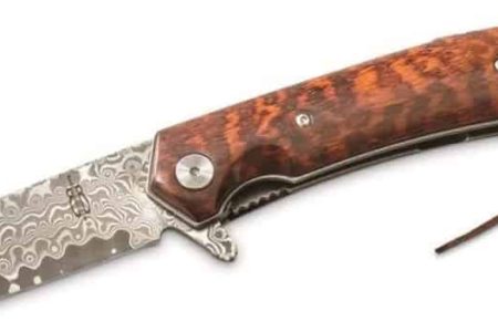 Swiss Damascus Smooth Folding Knife