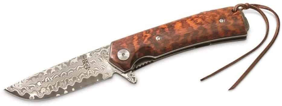 Swiss Damascus Smooth Folding Knife