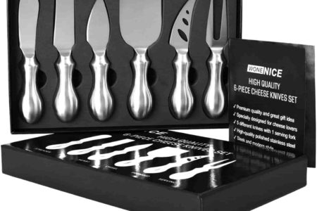 WoneNice Premium 6-Piece Cheese Knives Set