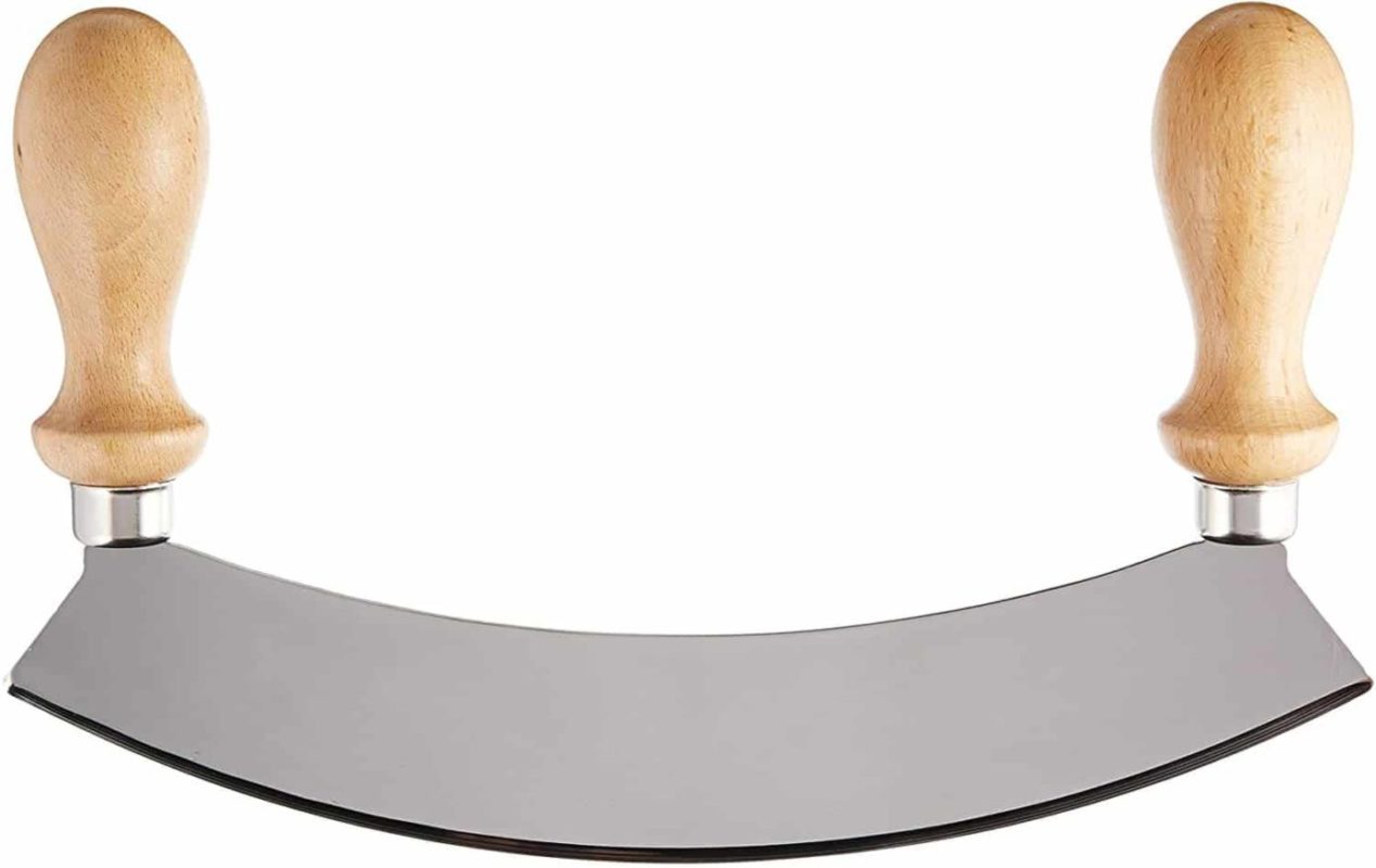 Stainless Steel Rocking Mezzaluna Knife