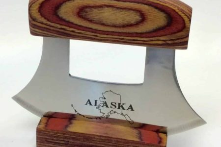 Alaska Ulu Knife Natural Exotic Wood