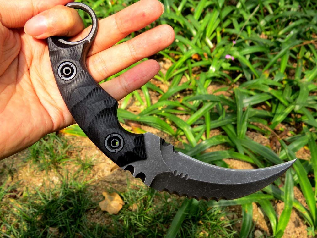 Best Double Edged Karambit Curved Knife With Finger Hole Of 21