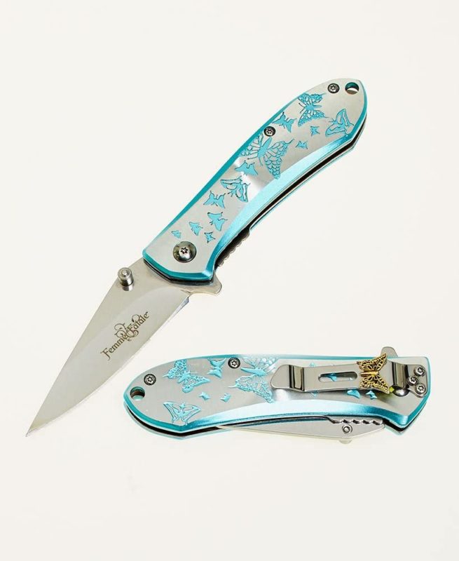 FEMME FATALE FF-A010LB Spring Assist Folding Knife