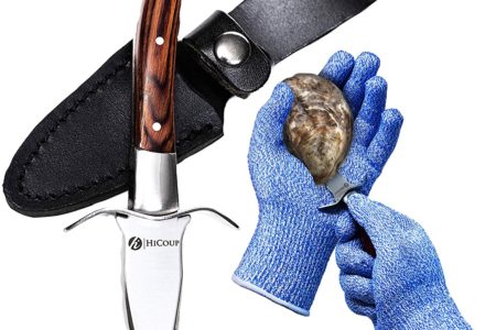 HiCoup Oyster Shucking Knife & Glove - Shucker Kit