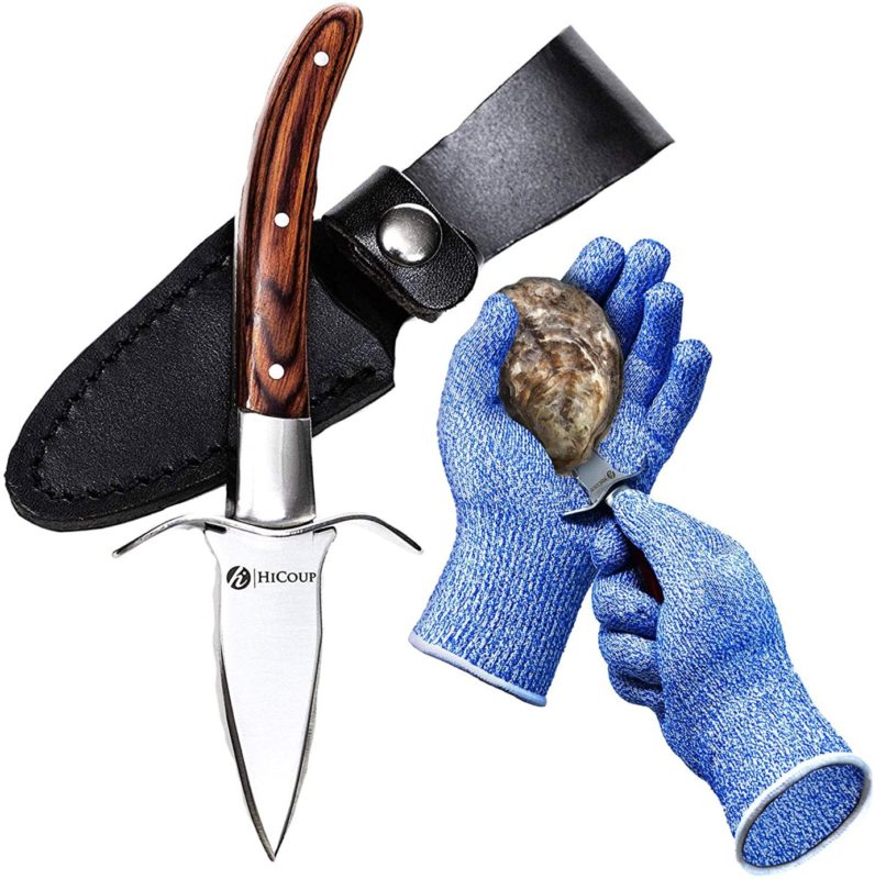 HiCoup Oyster Shucking Knife & Glove - Shucker Kit