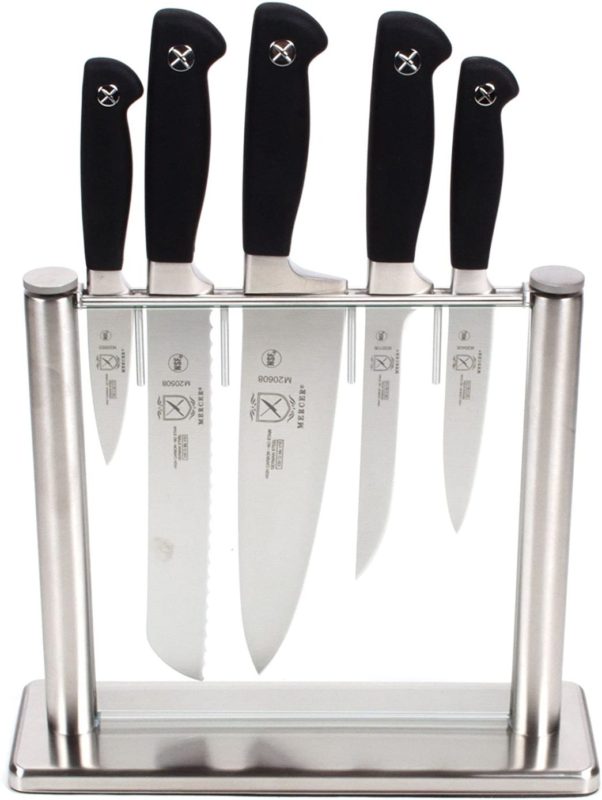 Mercer Culinary Genesis 6-Piece Forged Knife Block Set