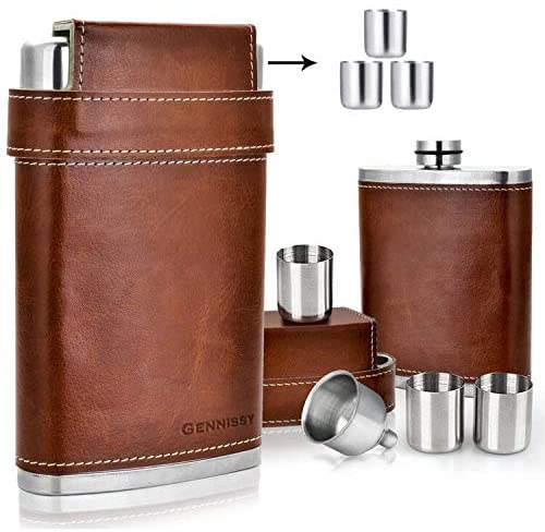 GENNISSY 304 18, 8 Stainless Steel 8oz Flask