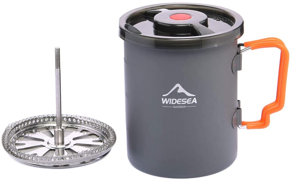 Widesea Camping Coffee Pot 750ML with French Press Coffee Maker