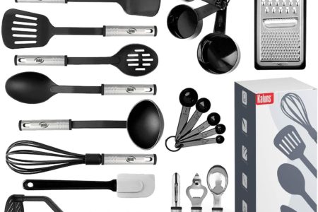 Kitchen Utensil Set 24 Nylon and Stainless Steel Utensil Set