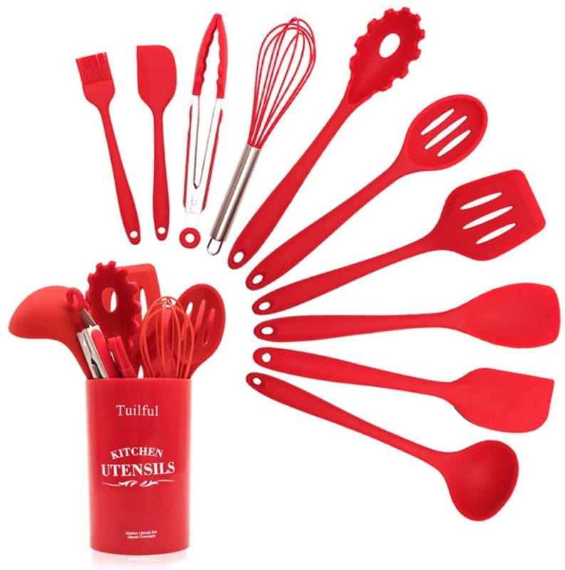 Kitchen Utensils Set, Tuilful Silicone Heat-Resistant Cooking Utensils Set