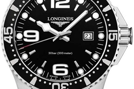 Longines Men's L3.640.4.56.6 Hydro Conquest Black Dial Watch