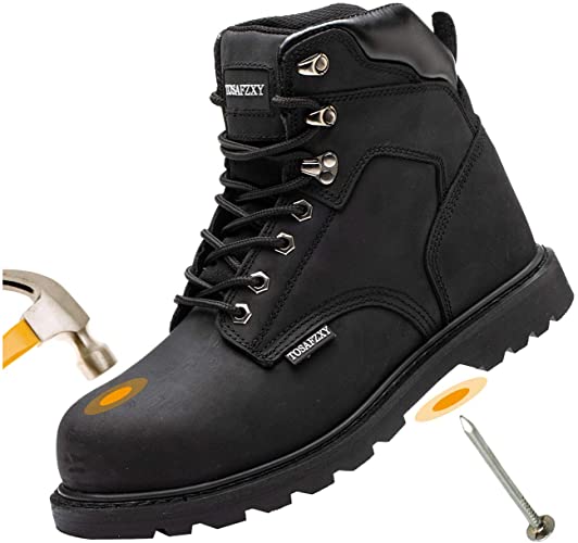 TOSAFZXY Work Safety Boots for Men