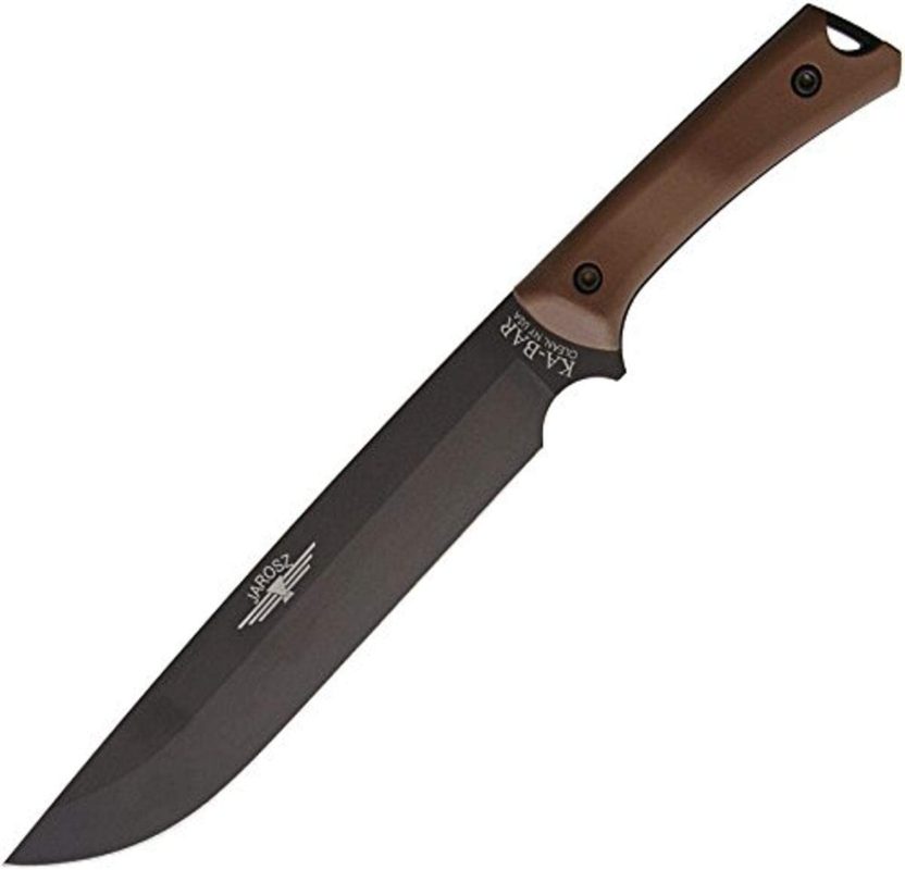 KA-BAR Jarosz Choppa Knife, Black, Brown