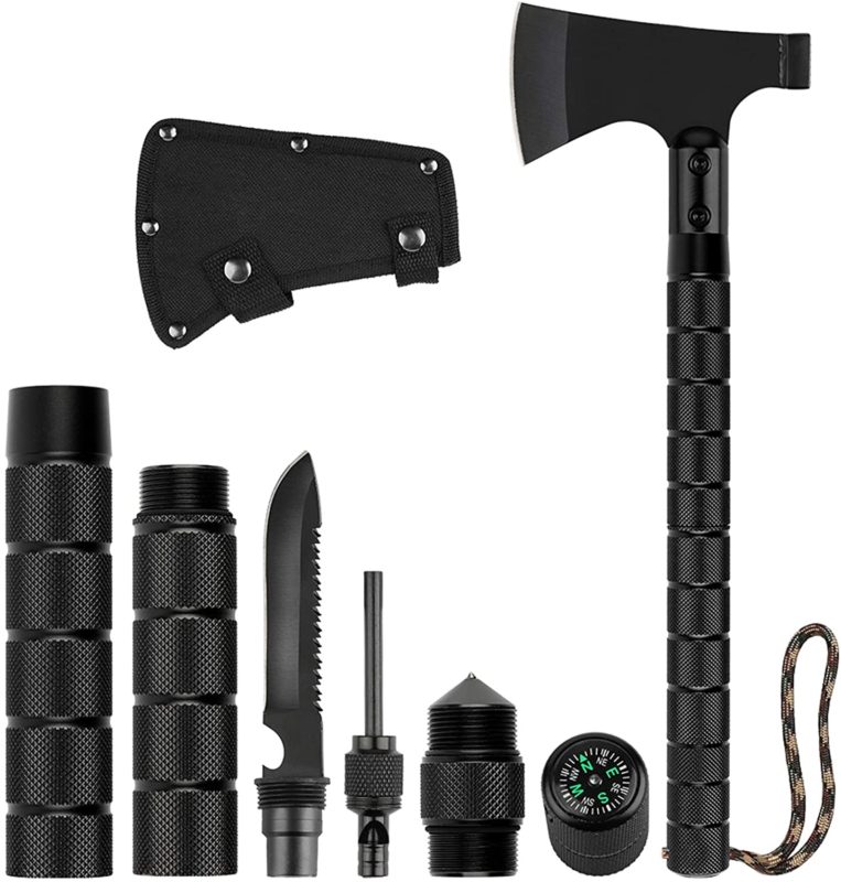 LIANTRAL Survival Axe Folding Portable Camping Axe