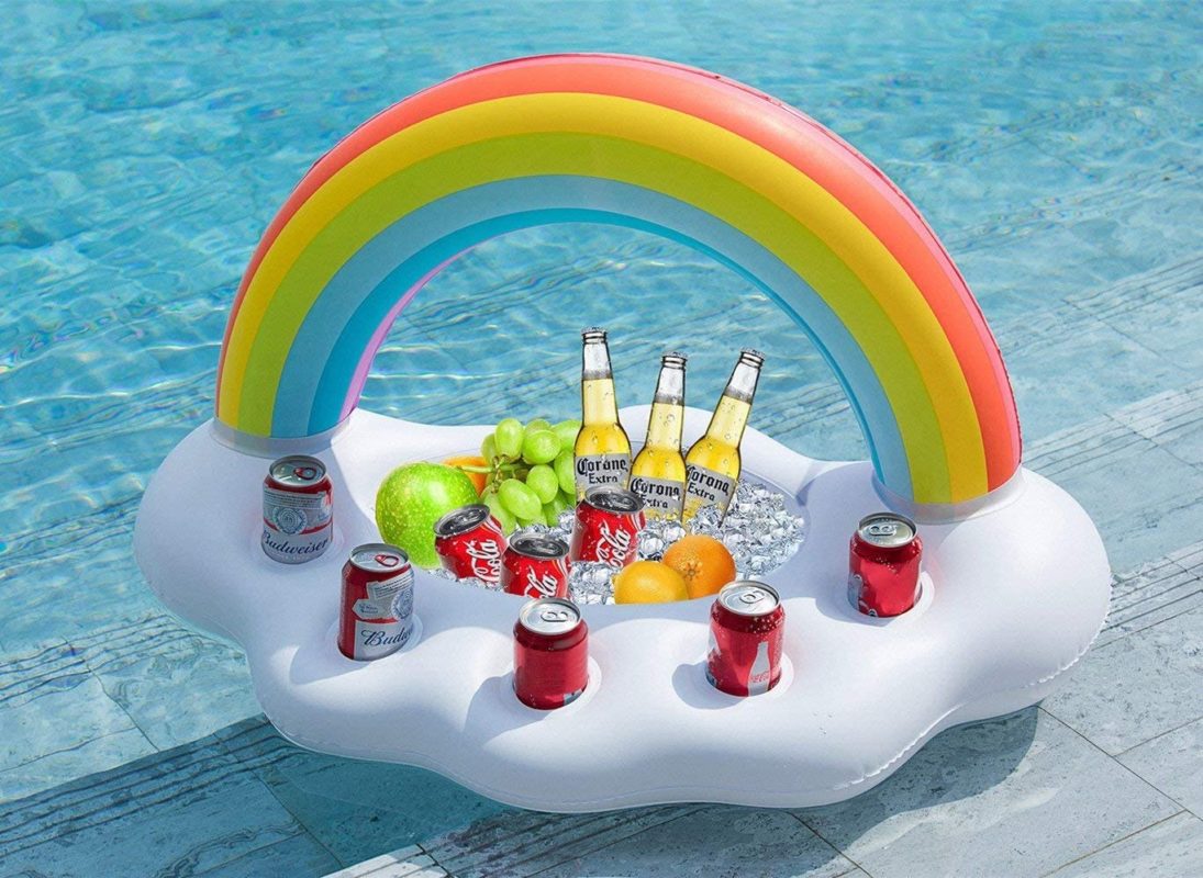 Jasonwell Inflatable Rainbow Cloud Drink Holder