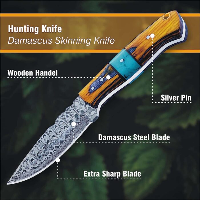 Handmade Fix Blade Damascus Knife